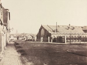 Szczyt południowy dworca kolejowego w Boulogne, ok. godz. 1855. autorstwa Édouard Baldus