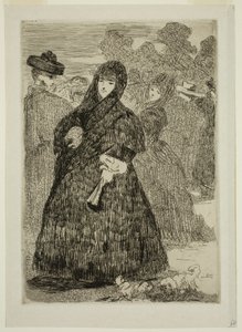 W Prado autorstwa Edouard and Bracquemond Felix Joseph Auguste Manet