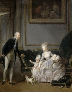 Rodzina Ludwika Filipa Józefa dOrléans 1747-1793 w Palais-Royal, 1776 autorstwa Edouard Cibot