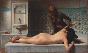 Masaż, scena hammam, 1883.