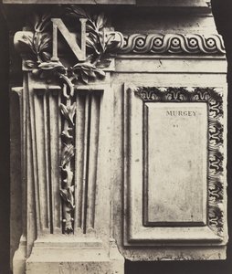 Element dekoracyjny, Nowy Luwr, ok.1856 (srebrny odbitka albumowa z negatywu szklanego) autorstwa Edouard Denis Baldus