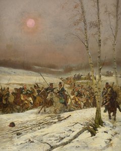 Kozacy Atak na szwadron Gwardii Honorowej, ok. 1930 r. 1910 autorstwa Jean-Baptiste Edouard Detaille