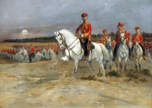 Carewicz Mikołaj Przegląd wojsk autorstwa Jean Baptiste Edouard Detaille
