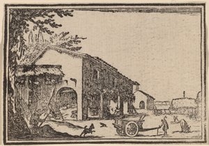 Dziedziniec Farmy autorstwa Edouard Eckman after Jacques Callot