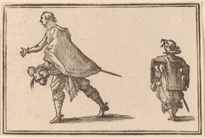 Dżentelmen i jego strona autorstwa Edouard Eckman after Jacques Callot