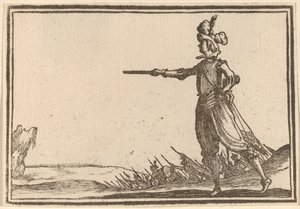 Dowódca wojskowy na piechotę autorstwa Edouard Eckman after Jacques Callot
