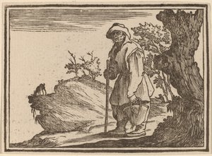 Chłop z workiem autorstwa Edouard Eckman after Jacques Callot