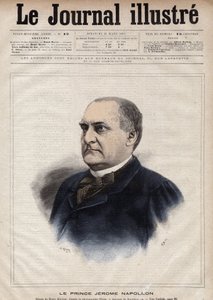 Jerome Bonaparte dit Plon (Plonplon) (1822-1891) (Napoleon-Jerome Bonaparte lub książę Hieronim Napoleon), syn Hieronima Bonaparte (1784-1860) - Grawerowanie Navelliera w „The Illustrous Journal” z 1891 roku