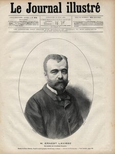 Portret Ernesta Lavisse (1842-1922), francuskiego historyka i akademika - Grawerowanie autorstwa Navelliera w „Le journal illustrious” z 1892 r. autorstwa Edouard Felicien Eugene Navellier