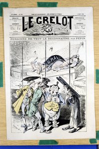 Okładka „Le Grelot”, numer 360, Satyryka w Kolorach autorstwa Edouard Guillaumin Pepin
