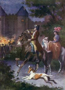 W mgnieniu oka wszyscy Maupratowie znaleźli się przy kratach. Ilustracja do Mauprat autorstwa George Sand