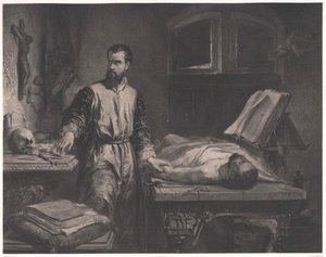Andrew Vesalius autorstwa Edouard Jean Conrad (after) Hamman