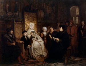 Dzieciństwo Karola V, czytanie Erazma w Brukseli w 1511 Erazm z Rotterdamu (Desiderius Erasmus Roterdamus