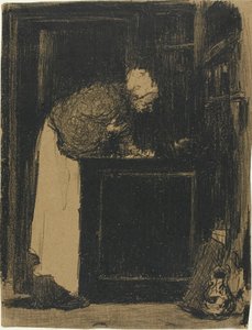 Stara kobieta przy kuchence autorstwa Édouard Jean Vuillard