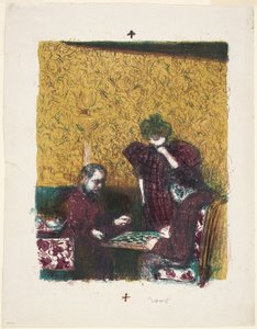 Gra w warcaby autorstwa Édouard Jean Vuillard