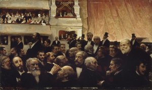 Przerwa premiery w Comédie-Française, 1885.