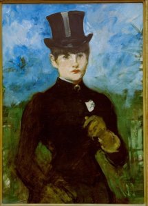 Amazonka, niebieskie tło autorstwa Édouard Manet