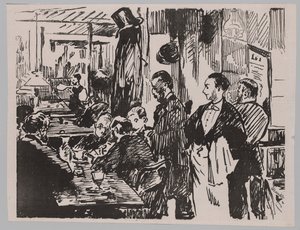 W kawiarni autorstwa Édouard Manet
