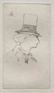Baudelaire z profilu. autorstwa Édouard Manet