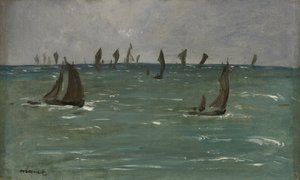 Łodzie w Berck-sur-Mer autorstwa Édouard Manet