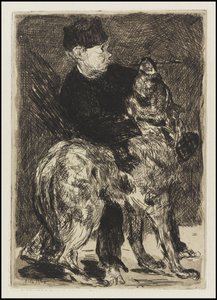 Chłopiec z psem, 1862 autorstwa Édouard Manet