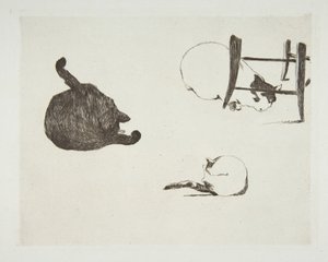 Koty, 1868-69. autorstwa Édouard Manet