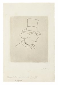 Charles Baudelaire, w profilu II autorstwa Édouard Manet