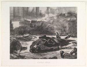 Wojna domowa Wojna domowa, 1871-73, opublikowana w 1874 r. autorstwa Édouard Manet