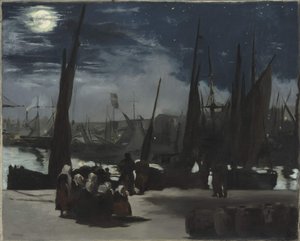 Światło księżyca w porcie Boulogne Światło księżyca w porcie Boulogne, 1869. autorstwa Édouard Manet