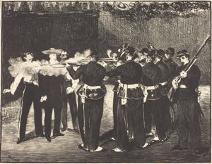 Śmierć Maksymiliana w Querétaro (L’exécution de Maximilien) autorstwa Édouard Manet