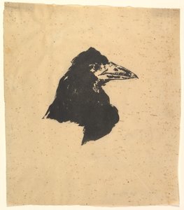 Projekt plakatu i okładki Kruka Edgara Allana Poe, 1875. autorstwa Édouard Manet