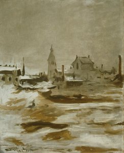 „Wpływ śniegu w Petit-Montrouge”, 1870 autorstwa Édouard Manet