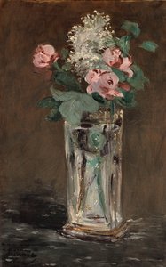 Kwiaty w kryształowym wazonie autorstwa Édouard Manet