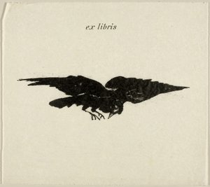 Latający Kruk: ex libris, z The Raven (Le Corbeau) autorstwa Édouard Manet