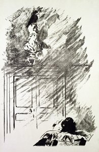 Ilustracja do „Kruka”, autorstwa Edgara Allena Poe autorstwa Édouard Manet
