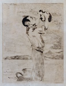 Pijący wodę (akwaforta i sucha igła) autorstwa Édouard Manet