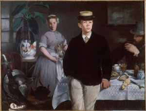 Obiad w warsztacie autorstwa Édouard Manet