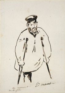 Człowiek o kulach, ok. 1850-1880 autorstwa Édouard Manet