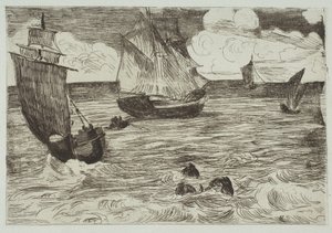 Pejzaż morski autorstwa Édouard Manet