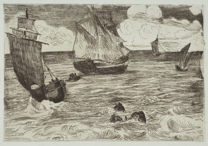 Marine, 1865-66. autorstwa Édouard Manet
