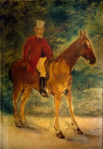 Monsieur Arnaud a Horseback Obraz Edouarda Maneta (1832-1883) 1875 Wymiary 154x225 cm Mediolan, Galleria dArte Moderna autorstwa Édouard Manet