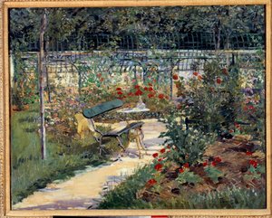 Mój ogród, ławka. Obraz Edouarda Maneta (1832-1883) autorstwa Édouard Manet