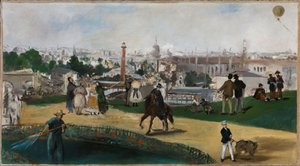 Norweski Bokmål:  Widok na Wystawę Światową w Paryżu w 1867 r. Widok na Wystawę Światową w 1867 r. autorstwa Édouard Manet