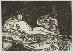 Duży talerz Olympia, styczeń-maj 1867. autorstwa Édouard Manet