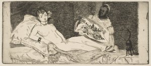 Talerz Olympia, 1867. autorstwa Édouard Manet