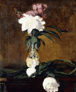 Piwonie w butelce, 1864 autorstwa Édouard Manet