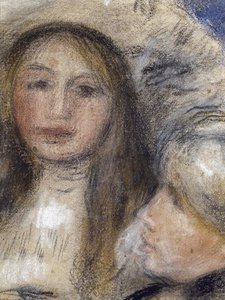 Portret Berthe Morisot (1841-1895) i jego córki (Julie Manet autorstwa Édouard Manet