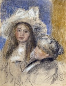 Portret Berthe Morisot (1841-1895) i jego córki (Julie Manet autorstwa Édouard Manet