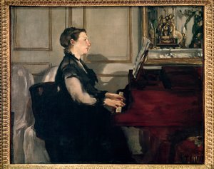 Portret Madame Manet na fortepianie Obraz Edouarda Maneta (1832-1883) autorstwa Édouard Manet