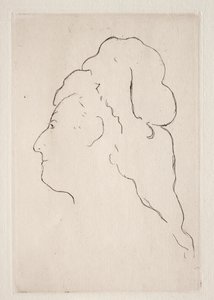 Profil Evy Gonzales zwrócony w lewo, ok. godz. 1869. autorstwa Édouard Manet